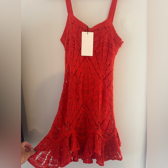 Zara Red Knit Mini Dress - Picture 1 of 5